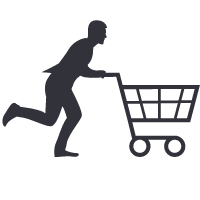 Beispiel-Customer-Journey beim Kauf eines Heimfitnessgeräts mit den Touchpoints Fernsehen, Google-Suche und Facebook-Anzeige